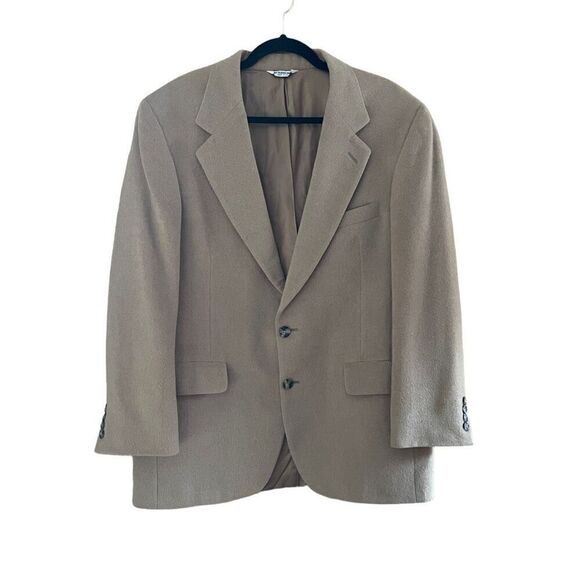 Vintage Bill Blass Camel Hair Blazer Corpcore Quiet Luxury - Picture 1 of 11